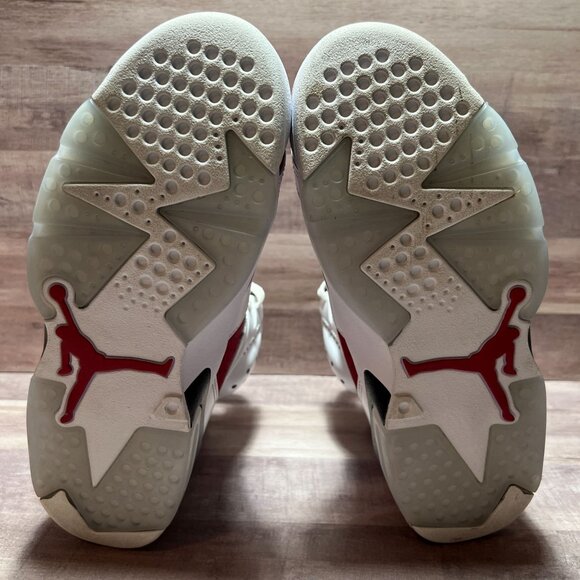 Air Jordan 6 Retro White/Carmine-Black Mens Sneakers Size 7.5 main image 8